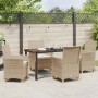 Conjunto de Comedor de Jardín 5 pcs Beige ratán sintético en Sillas de jardín | Comprar online en Foru.es