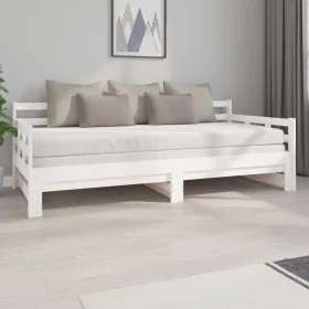 Removable sofa bed solid white pine wood 2x(90x200) cm by vidaXL, Beds and slatted bases - Ref: Foro24-820373, Price: 185,34 ...