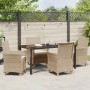 Conjunto de Comedor de Jardín 5 pcs Beige ratán sintético en Sillas de jardín | Comprar online en Foru.es