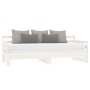 Sofá cama extraíble madera maciza de pino blanco 2x(90x200) cm de vidaXL, Camas y somieres - Ref: Foro24-820373, Precio: 199,...