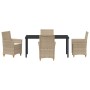 Conjunto de Comedor de Jardín 5 pcs Beige ratán sintético en Sillas de jardín | Comprar online en Foru.es