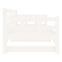 Sofá cama extraíble madera maciza de pino blanco 2x(90x200) cm de vidaXL, Camas y somieres - Ref: Foro24-820373, Precio: 199,...