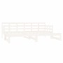 Sofá cama extraíble madera maciza de pino blanco 2x(90x200) cm de vidaXL, Camas y somieres - Ref: Foro24-820373, Precio: 199,...