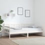 Sofá cama madera maciza de pino blanco 90x190 cm de vidaXL, Camas y somieres - Ref: Foro24-820368, Precio: 110,61 €, Descuent...