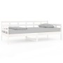 Sofá cama madera maciza de pino blanco 90x190 cm de vidaXL, Camas y somieres - Ref: Foro24-820368, Precio: 110,61 €, Descuent...