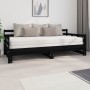 Sofá cama extraíble madera maciza de pino negro 2x(90x200) cm de vidaXL, Camas y somieres - Ref: Foro24-820376, Precio: 201,2...