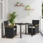 Conjunto de Comedor de Jardín 3 pcs Negro ratán sintético en Sillas de jardín | Comprar online en Foru.es