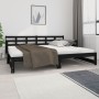 Sofá cama extraíble madera maciza de pino negro 2x(90x200) cm de vidaXL, Camas y somieres - Ref: Foro24-820376, Precio: 201,2...