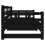 Sofá cama extraíble madera maciza de pino negro 2x(90x200) cm de vidaXL, Camas y somieres - Ref: Foro24-820376, Precio: 201,2...