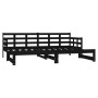 Sofá cama extraíble madera maciza de pino negro 2x(90x200) cm de vidaXL, Camas y somieres - Ref: Foro24-820376, Precio: 201,2...