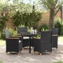 Conjunto de Comedor de Jardín 5 pcs Negro ratán sintético en Sillas de jardín | Comprar online en Foru.es