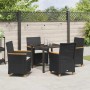 Conjunto de Comedor de Jardín 5 pcs Negro ratán sintético en Sillas de jardín | Comprar online en Foru.es