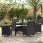 Conjunto de Comedor de Jardín 5 pcs Negro ratán sintético en Sillas de jardín | Comprar online en Foru.es