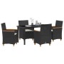Conjunto de Comedor de Jardín 5 pcs Negro ratán sintético en Sillas de jardín | Comprar online en Foru.es