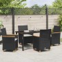 Conjunto de Comedor de Jardín 5 pcs Negro ratán sintético en Sillas de jardín | Comprar online en Foru.es