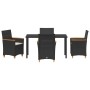 Conjunto de Comedor de Jardín 5 pcs Negro ratán sintético en Sillas de jardín | Comprar online en Foru.es