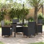 Conjunto de Comedor de Jardín 5 pcs Negro ratán sintético en Sillas de jardín | Comprar online en Foru.es
