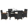 Conjunto de Comedor de Jardín 5 pcs Negro ratán sintético en Sillas de jardín | Comprar online en Foru.es