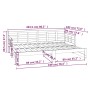 Sofá cama extraíble madera maciza de pino 2x(90x200) cm de vidaXL, Camas y somieres - Ref: Foro24-820372, Precio: 178,31 €, D...