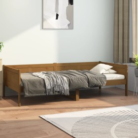 Sofá cama madera maciza de pino marrón miel 80x200 cm de vidaXL, Camas y somieres - Ref: Foro24-820245, Precio: 107,81 €, Des...