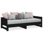Sofá cama extraíble madera maciza de pino negro 2x(80x200) cm de vidaXL, Camas y somieres - Ref: Foro24-820261, Precio: 206,4...