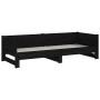 Sofá cama extraíble madera maciza de pino negro 2x(80x200) cm de vidaXL, Camas y somieres - Ref: Foro24-820261, Precio: 206,4...