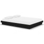 Estructura de cama de madera maciza negro 140x190 cm de vidaXL, Camas y somieres - Ref: Foro24-819956, Precio: 198,23 €, Desc...