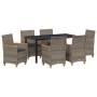Conjunto de Comedor de Jardín 7 pcs Gris ratán sintético en Sillas de jardín | Comprar online en Foru.es