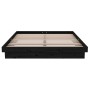 Estructura de cama de madera maciza negro 140x190 cm de vidaXL, Camas y somieres - Ref: Foro24-819956, Precio: 198,23 €, Desc...