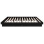 Estructura de cama de madera maciza negro 140x190 cm de vidaXL, Camas y somieres - Ref: Foro24-819956, Precio: 198,23 €, Desc...