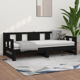 Sofá cama extraíble madera maciza de pino 2x(90x190) cm de vidaXL, Camas y somieres - Ref: Foro24-820296, Precio: 134,82 €, D...