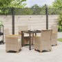 Conjunto de Comedor de Jardín 5 pcs Beige ratán sintético en Sillas de jardín | Comprar online en Foru.es