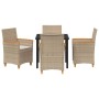 Conjunto de Comedor de Jardín 5 pcs Beige ratán sintético en Sillas de jardín | Comprar online en Foru.es