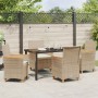 Conjunto de Comedor de Jardín 5 pcs Beige ratán sintético en Sillas de jardín | Comprar online en Foru.es