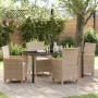 Conjunto de Comedor de Jardín 5 pcs Beige ratán sintético en Sillas de jardín | Comprar online en Foru.es