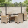 Conjunto de Comedor de Jardín 5 pcs Beige ratán sintético en Sillas de jardín | Comprar online en Foru.es
