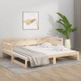 Sofá cama extraíble madera maciza de pino 2x(90x200) cm de vidaXL, Camas y somieres - Ref: Foro24-820312, Precio: 172,27 €, D...