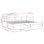 Sofá cama extraíble madera maciza de pino 2x(90x200) cm de vidaXL, Camas y somieres - Ref: Foro24-820312, Precio: 172,27 €, D...