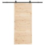 Puerta Corredera Natural 90 x 208 cm Madera de pino macizo en Puertas | Comprar online en Foru.es