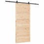 Puerta Corredera Natural 90 x 208 cm Madera de pino macizo en Puertas | Comprar online en Foru.es
