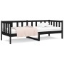 Sofá cama madera maciza de pino negro 90x190 cm de vidaXL, Camas y somieres - Ref: Foro24-814648, Precio: 120,62 €, Descuento: %