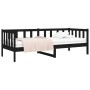 Sofá cama madera maciza de pino negro 90x190 cm de vidaXL, Camas y somieres - Ref: Foro24-814648, Precio: 120,62 €, Descuento: %