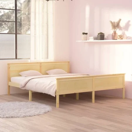 Estructura de cama de madera maciza de pino 180x200 cm de vidaXL, Camas y somieres - Ref: Foro24-322179, Precio: 167,68 €, De...