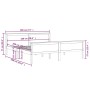 Estructura de cama de madera maciza de pino 180x200 cm de vidaXL, Camas y somieres - Ref: Foro24-322179, Precio: 170,30 €, De...