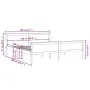 Estructura de cama de madera maciza de pino 180x200 cm de vidaXL, Camas y somieres - Ref: Foro24-322179, Precio: 167,68 €, De...