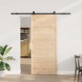 Puerta Corredera Natural 80 x 208 cm Madera de pino macizo en Puertas | Comprar online en Foru.es