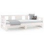 Sofá cama extraíble madera maciza de pino blanco 2x(80x200) cm de vidaXL, Camas y somieres - Ref: Foro24-820288, Precio: 189,...