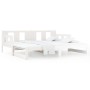 Sofá cama extraíble madera maciza de pino blanco 2x(80x200) cm de vidaXL, Camas y somieres - Ref: Foro24-820288, Precio: 189,...