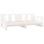Sofá cama extraíble madera maciza de pino blanco 2x(80x200) cm de vidaXL, Camas y somieres - Ref: Foro24-820288, Precio: 189,...