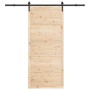Puerta Corredera Marrón 100 x 208 cm Madera de pino macizo en Puertas | Comprar online en Foru.es